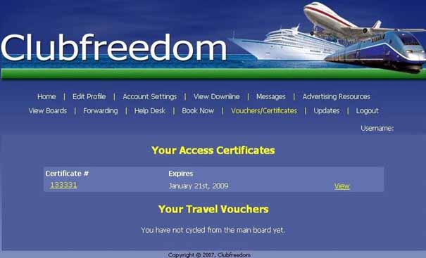 Ваучер - сертификат от Clubfreedom -VIP Traveller Elite